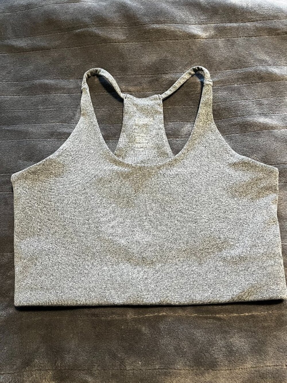 Girlfriend Collective • Cleo Halter Bra in Heather Gravel